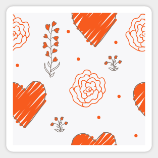 Elegance Seamless pattern with flowers Sticker